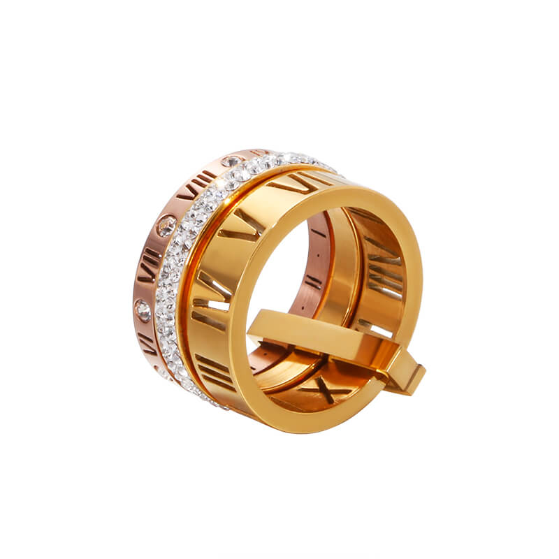 Triple Roman Numerals Ring | Vallria