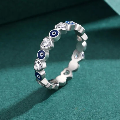 Evil Eye and Heart Ring | Vallria