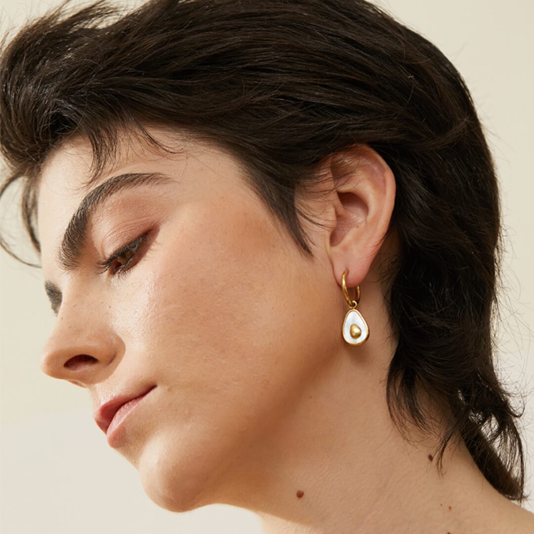 Hoop Avocado Earring | Vallria