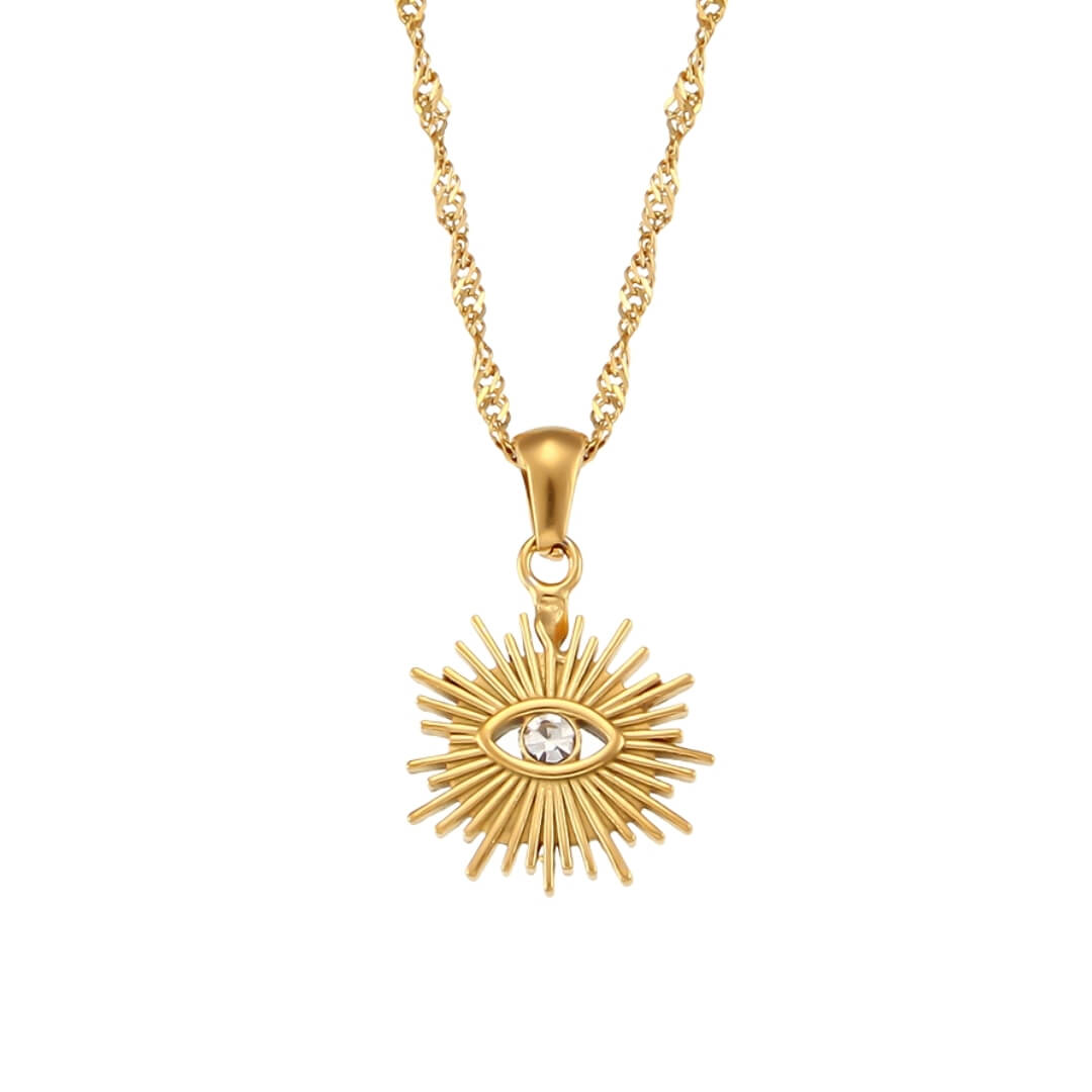 Occhio: Necklace + Ring Adjustable Jewelry Set | Vallria