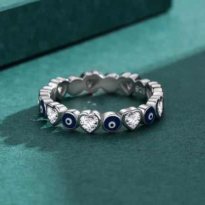 Evil Eye and Heart Ring | Vallria