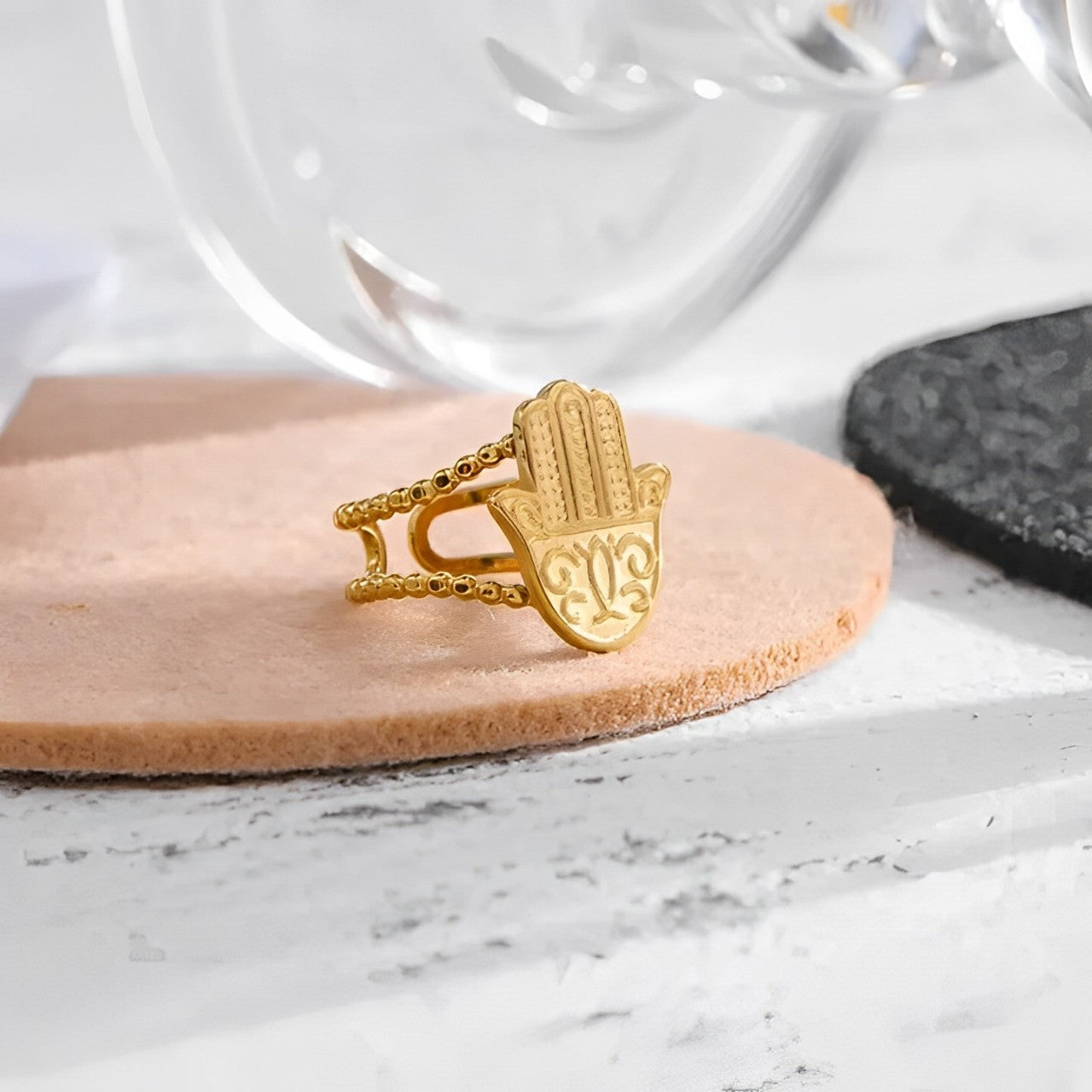 Hamsa Hand Ring | Vallria