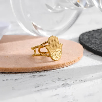 Hamsa Hand Ring | Vallria