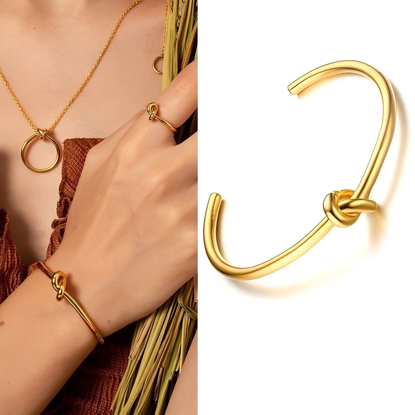 Lecce in Knot Bangle | Vallria