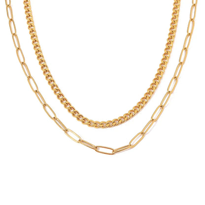 Necklace Roma Chain and Eslabones Rectangular Mix | Vallria