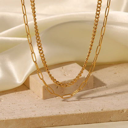 Necklace Roma Chain and Eslabones Rectangular Mix | Vallria