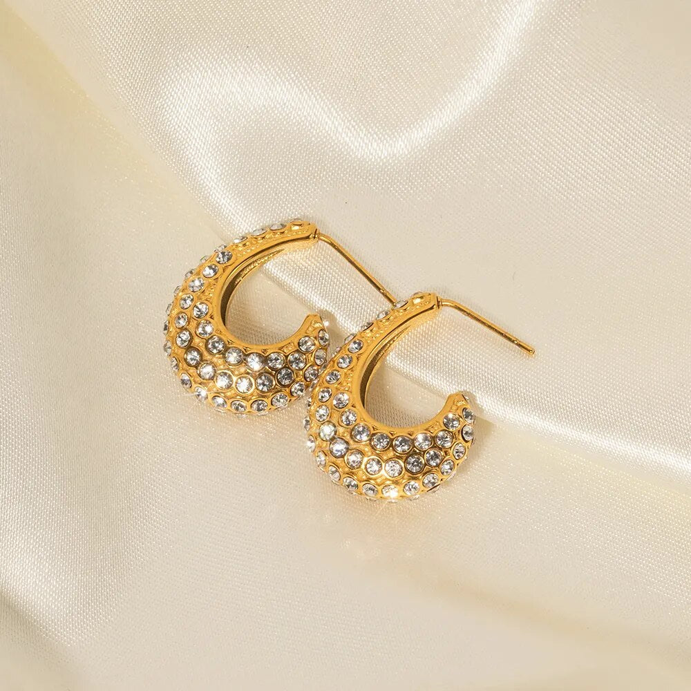 Hoop Medium with Pearls Harmony Earring | Vallria