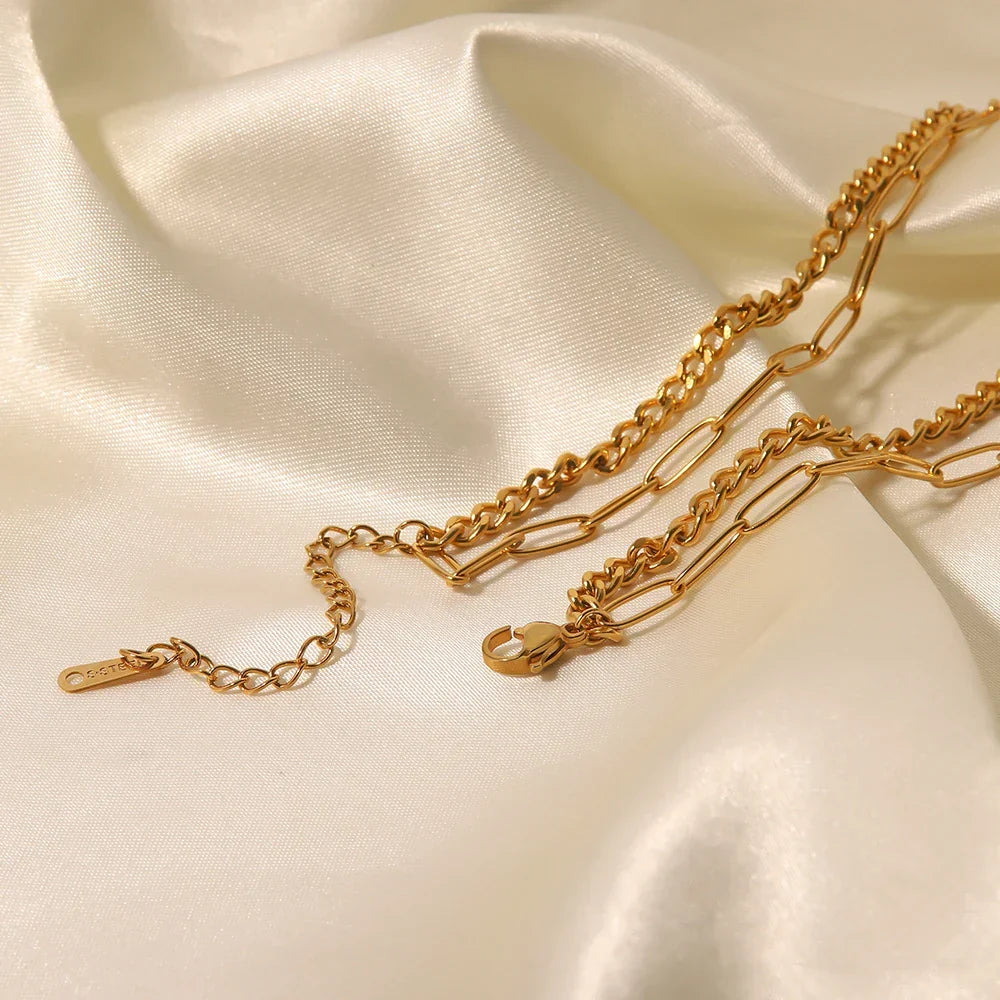 Necklace Roma Chain and Eslabones Rectangular Mix | Vallria