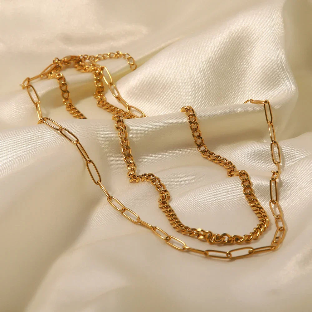 Necklace Roma Chain and Eslabones Rectangular Mix | Vallria