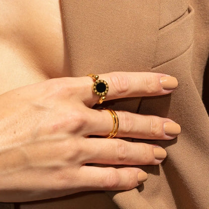 Spinner with Roman Numerals Ring | Vallria