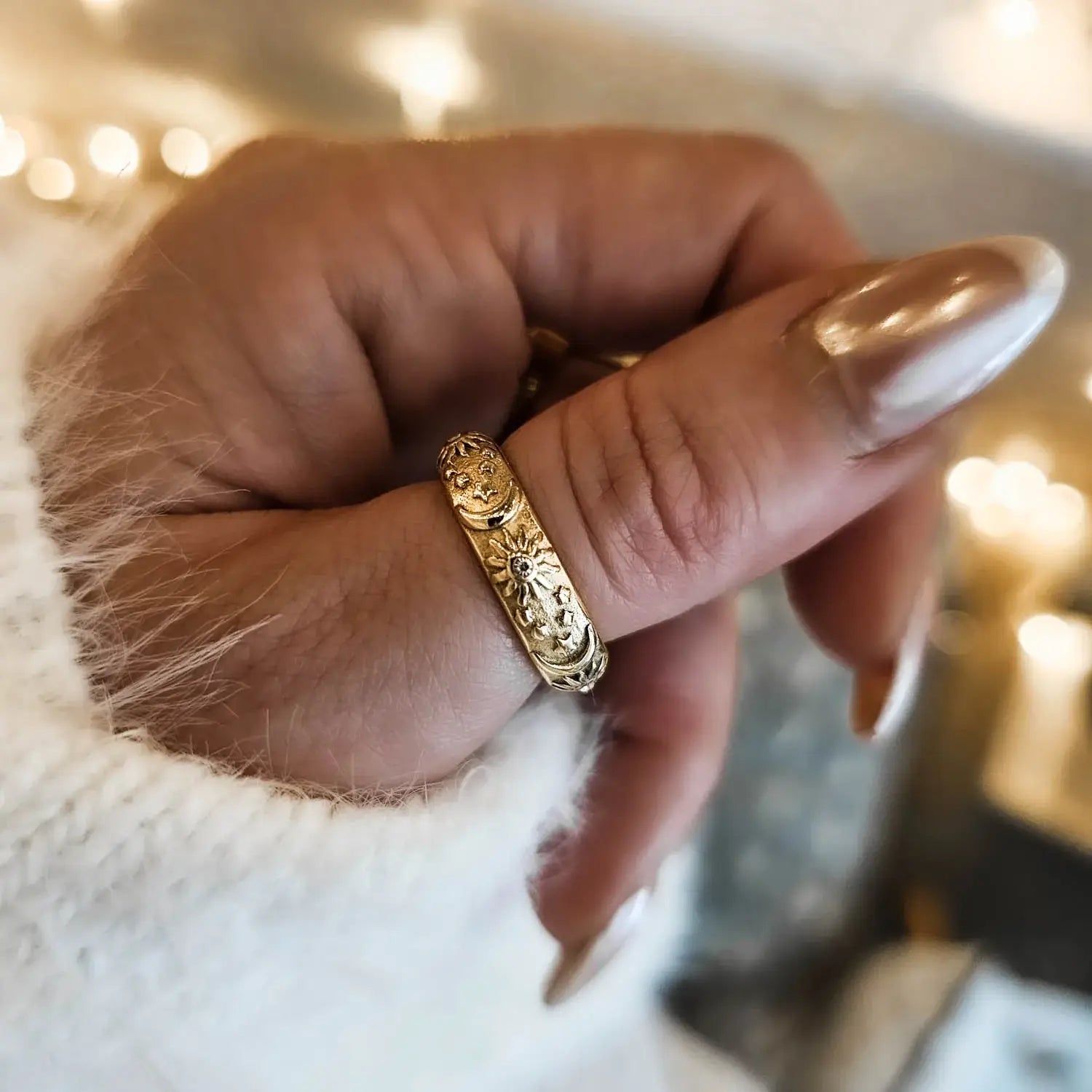 Celeste Sun and Moon Cubic Zirconia Ring | Vallria