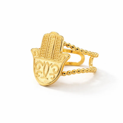 Hamsa Hand Ring | Vallria