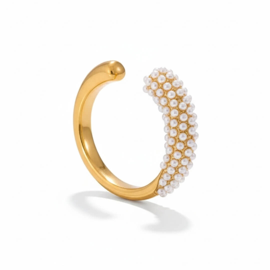 Spike with Pearls Adjustable Ring | Vallria