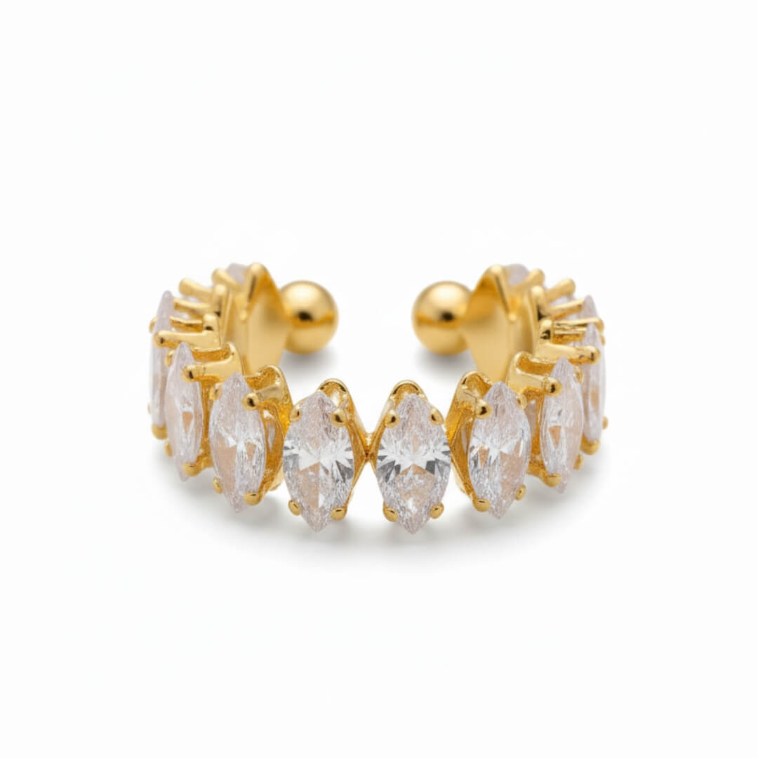Vicenza with Crown of Cubic Zirconia Marquise Ring | Vallria