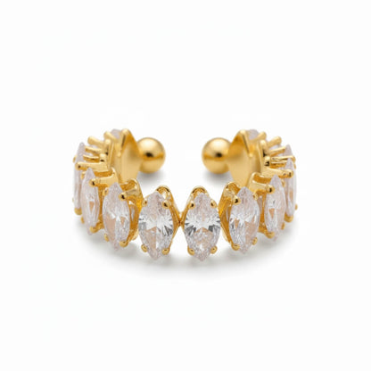 Vicenza with Crown of Cubic Zirconia Marquise Ring | Vallria