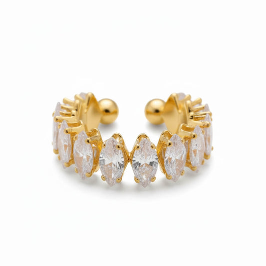 Vicenza with Crown of Cubic Zirconia Marquise Ring | Vallria