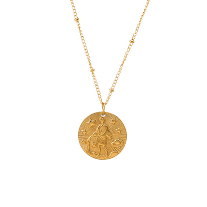 Zodiac with Symbols of Constellations Necklace | Vallria
