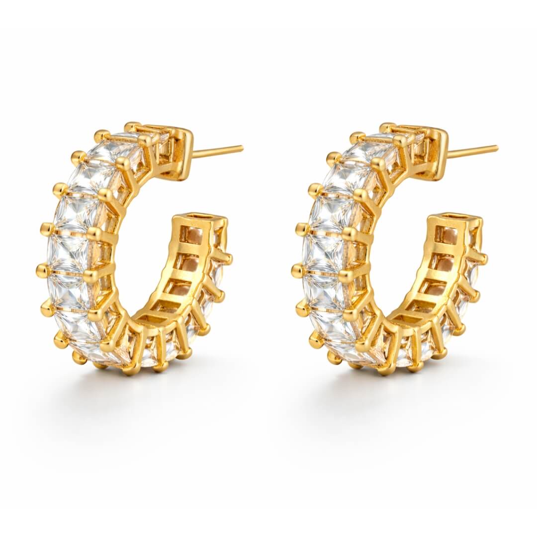 Hoop Serena Cubic Zirconia Earring | Vallria