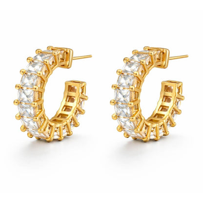 Hoop Serena Cubic Zirconia Earring | Vallria