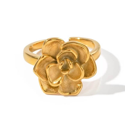 Lotus Flower Adjustable Ring | Vallria