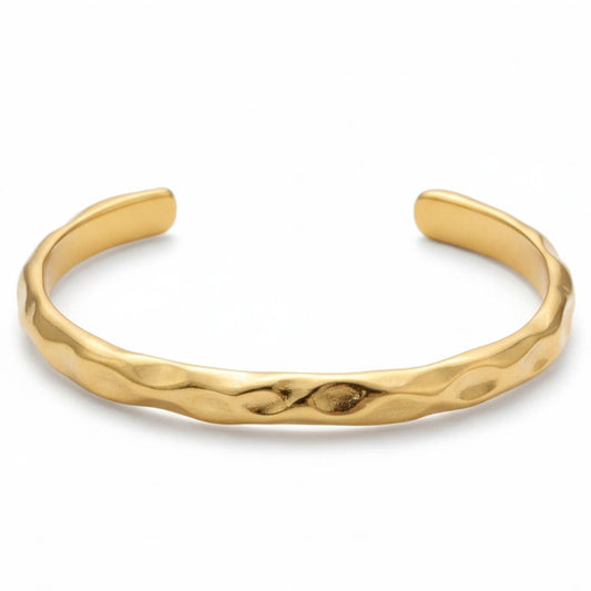 Turin Texture Hammered Bangle | Vallria