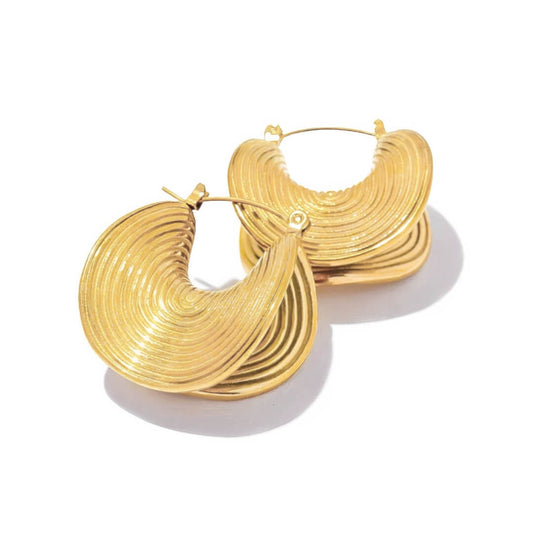 Hoop Concave Earrings | Vallria