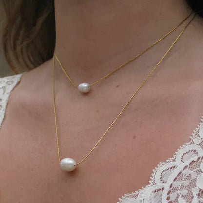 Pearl Two Layers Necklace | Vallria