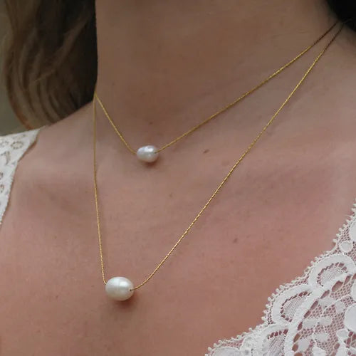 Pearl Two Layers Necklace | Vallria