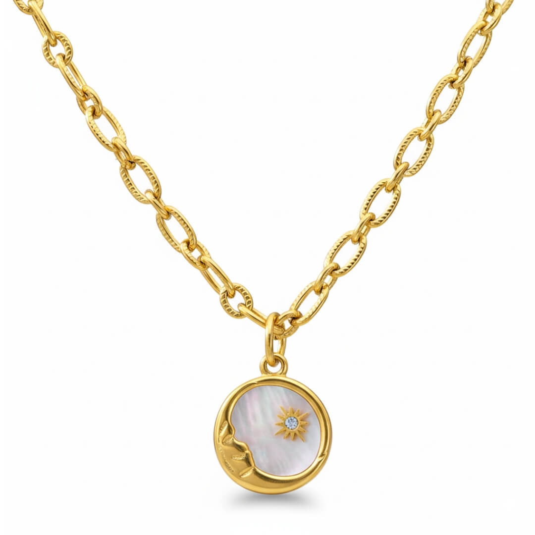 Marseille Sun and Moon Necklace | Vallria