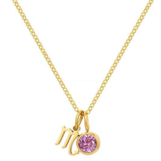 Signs with Stones of Birth Necklace | Vallria