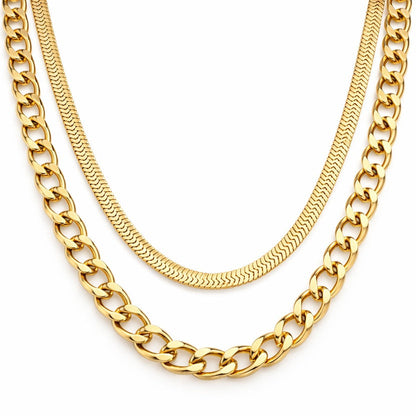 Layers of Mesh and Chain Necklace | Vallria