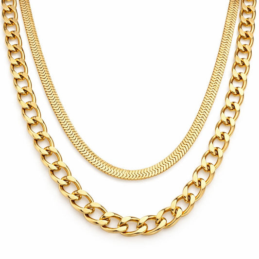 Layers of Mesh and Chain Necklace | Vallria