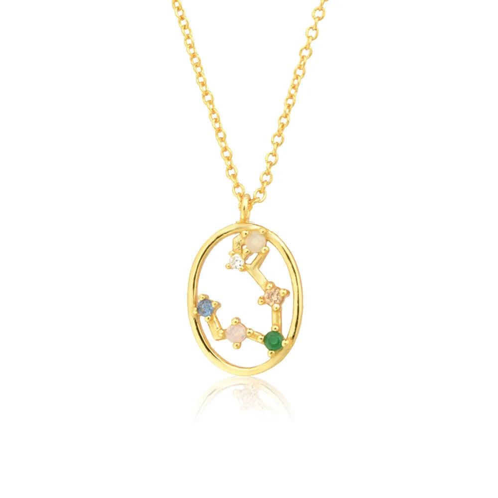 Constellations of Zodiac Zirconium Colorful Necklace | Vallria