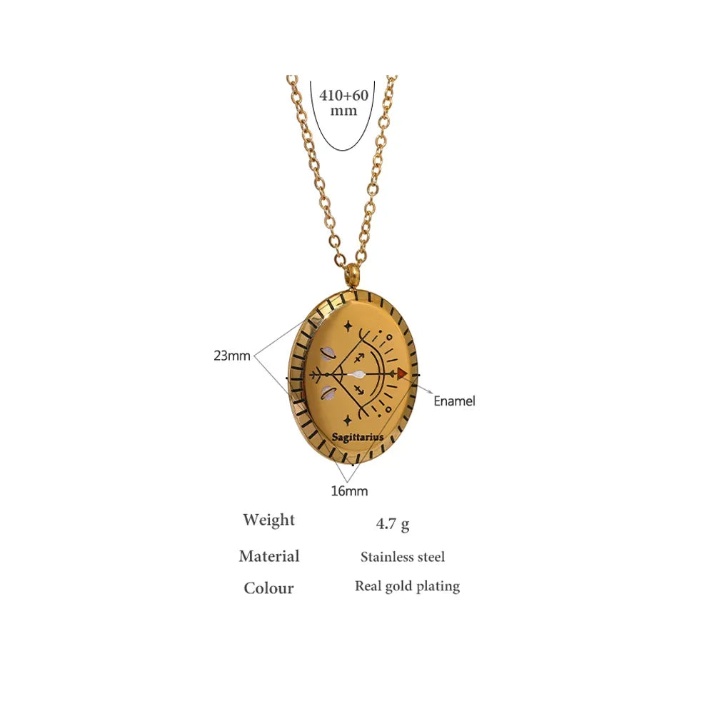 Constellations of Zodiac Medallion Necklace | Vallria