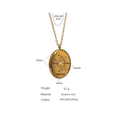 Constellations of Zodiac Medallion Necklace | Vallria