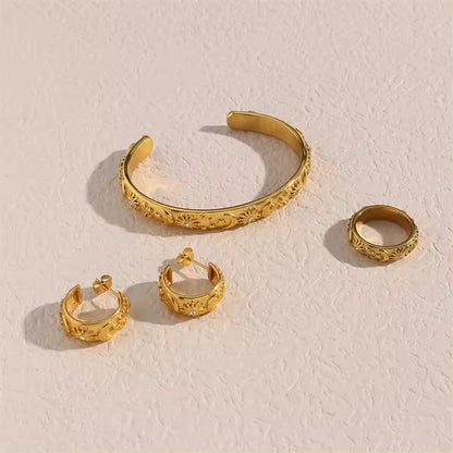 Celeste: Bangle + Earring + Ring Jewelry Set | Vallria