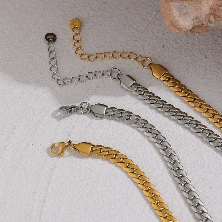 Heart with Chain Link Chunky Necklace | Vallria