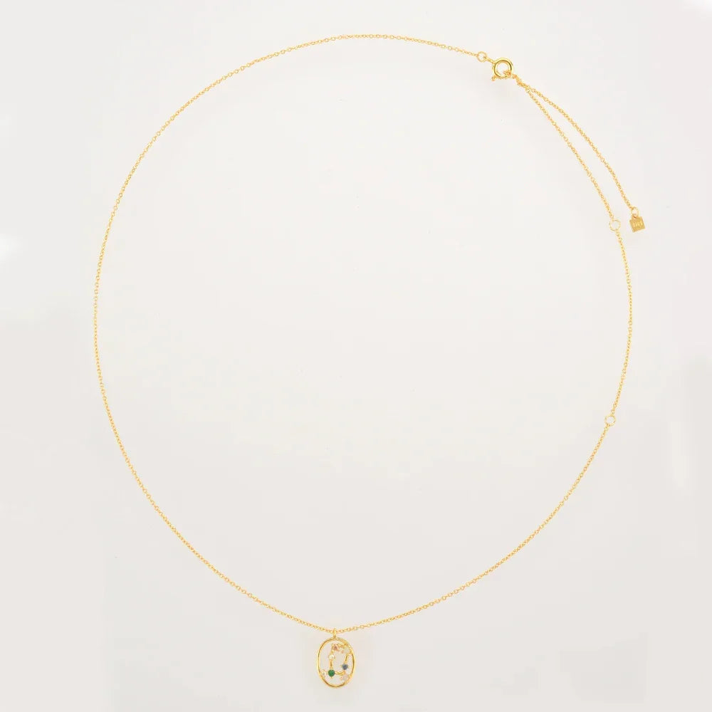 Constellations of Zodiac Zirconium Colorful Necklace | Vallria