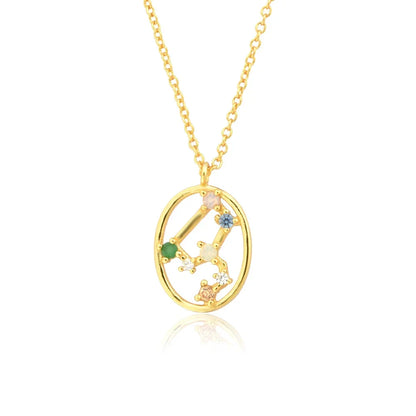 Constellations of Zodiac Zirconium Colorful Necklace | Vallria