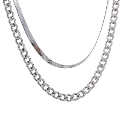 Layers of Mesh and Chain Necklace | Vallria