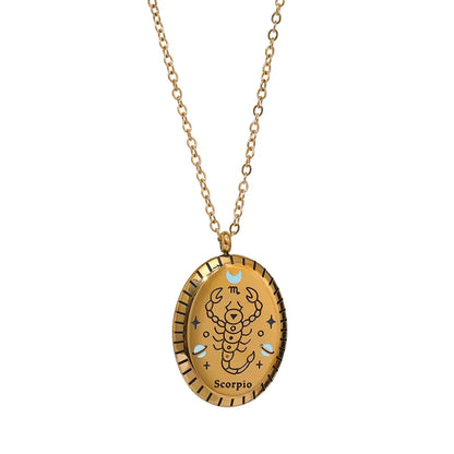 Constellations of Zodiac Medallion Necklace | Vallria
