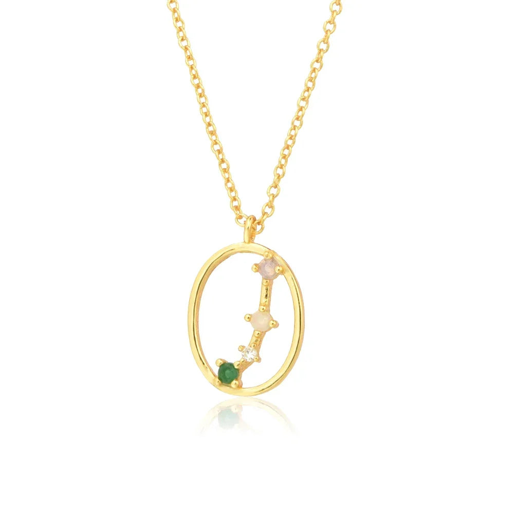 Constellations of Zodiac Zirconium Colorful Necklace | Vallria
