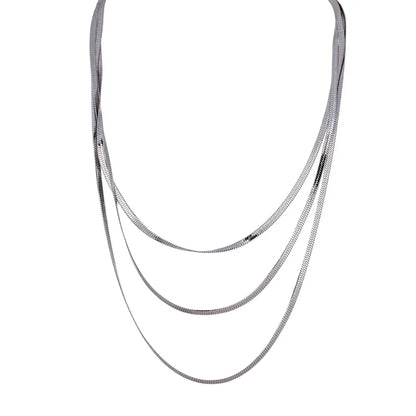 Mesh in Triple Layer Necklace | Vallria