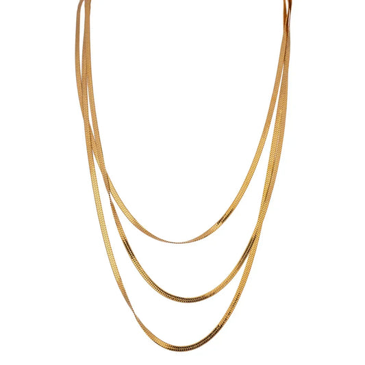 Mesh in Triple Layer Necklace | Vallria