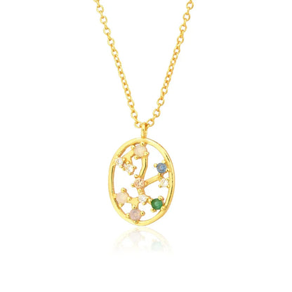 Constellations of Zodiac Zirconium Colorful Necklace | Vallria