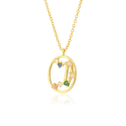 Constellations of Zodiac Zirconium Colorful Necklace | Vallria