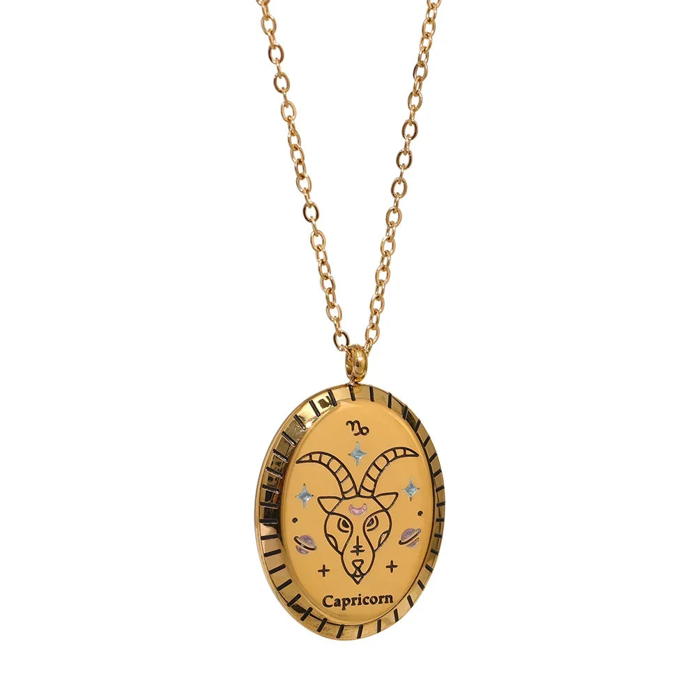 Constellations of Zodiac Medallion Necklace | Vallria