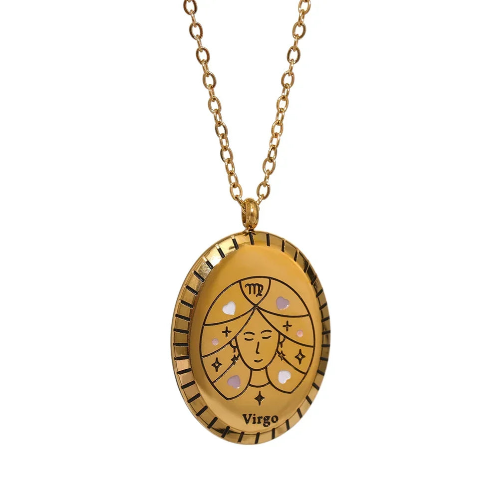Constellations of Zodiac Medallion Necklace | Vallria