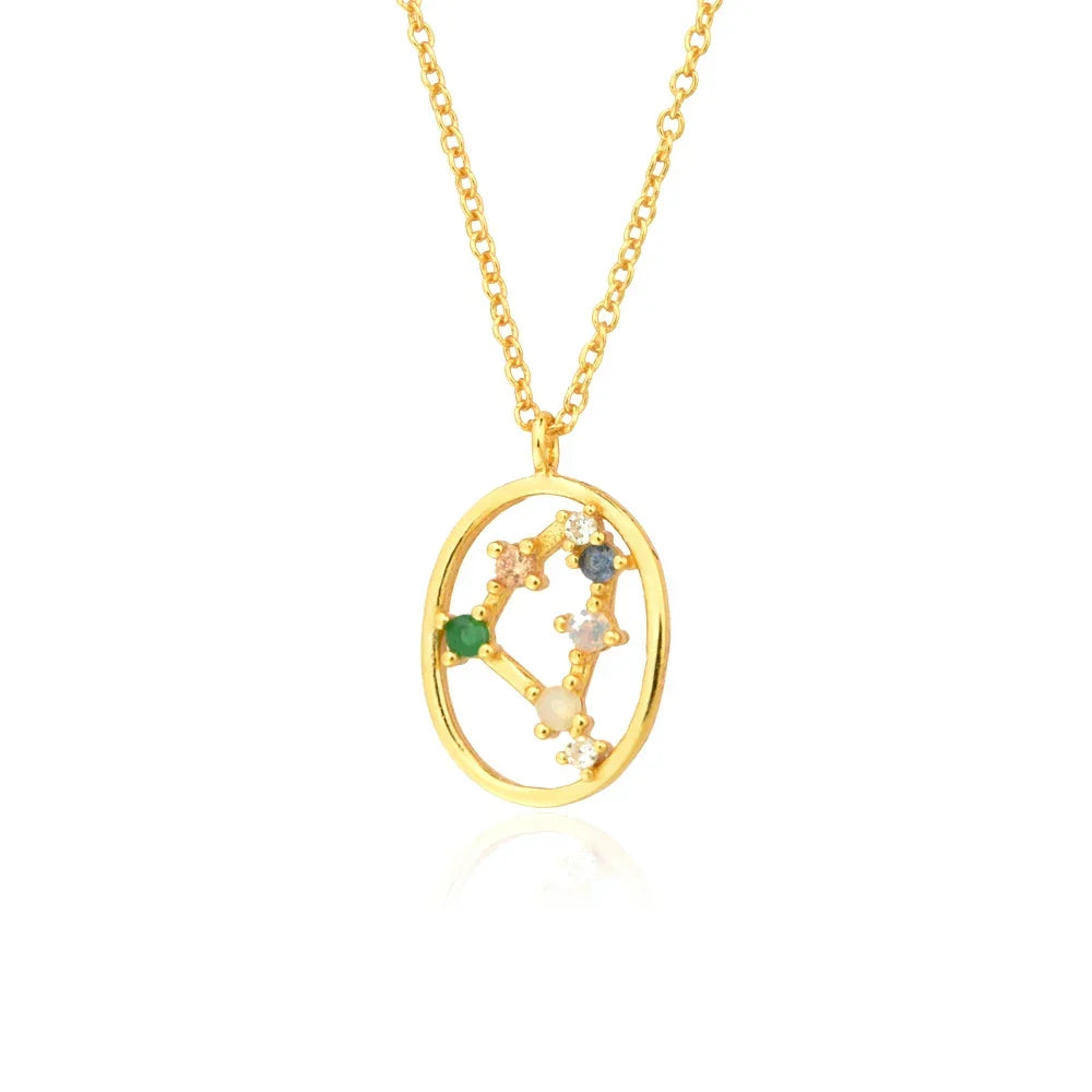 Constellations of Zodiac Zirconium Colorful Necklace | Vallria