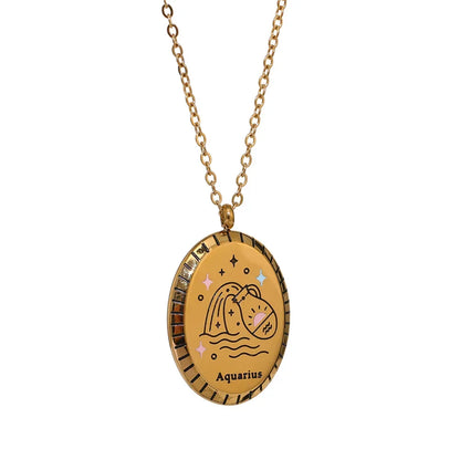 Constellations of Zodiac Medallion Necklace | Vallria